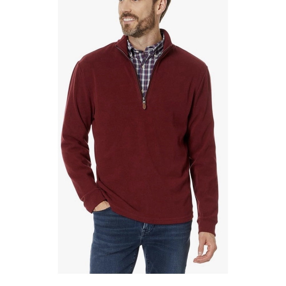 Vineyard Vines Men's Calm‎ Water Quarter-zip Pullover In Crimson Size XXL. EUC